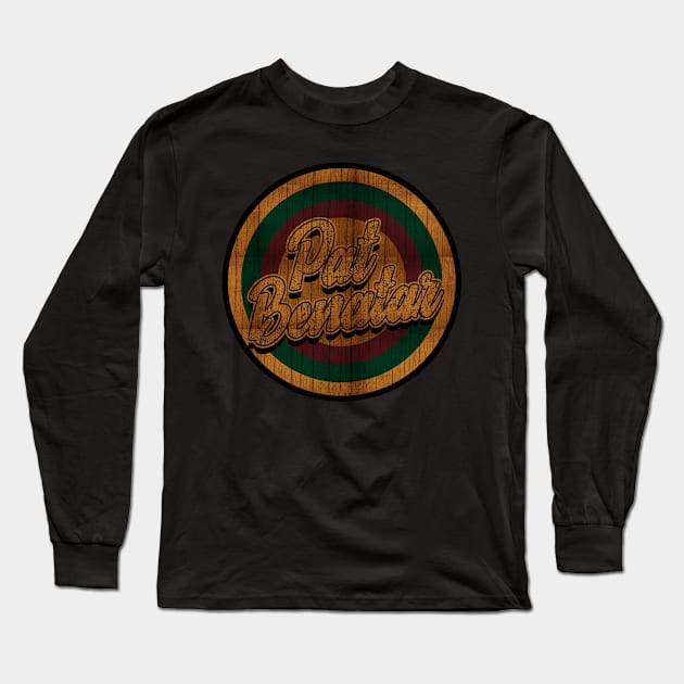 Circle Retro Pat Benatar Long Sleeve T-Shirt by Electric Tone